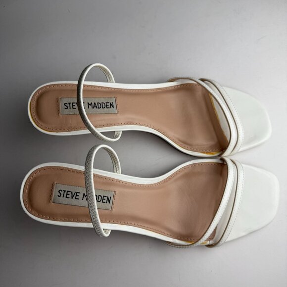 Steven Madden Kitten Heel Loft White Patent Size 7.5 - Picture 9 of 10